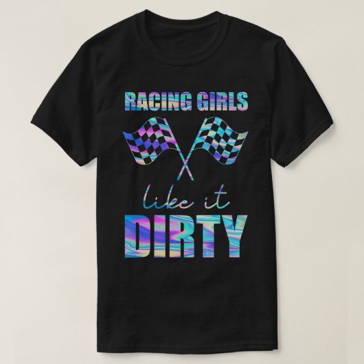 女の子をレースで汚市松模様にす Tシャツ (デザイン正面)
