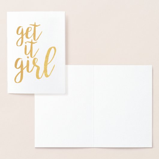 女の子を取得 箔カード (ディスプレー)