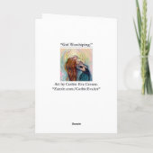 「女の子を崇拝している」グリーティングカード カード (裏面)