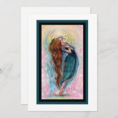 「女の子を崇拝している」 フラットカード 招待状 (正面/裏面)