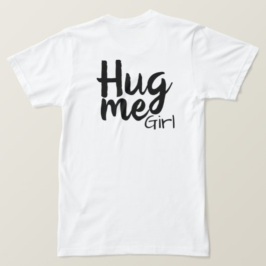 女の子を抱きしめて Tシャツ (デザイン裏面)