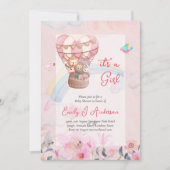 女の子を持って！共有ハッピーニュース性別の暴露 招待状 (正面)