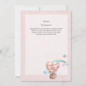 女の子を持って！共有ハッピーニュース性別の暴露 招待状 (裏面)