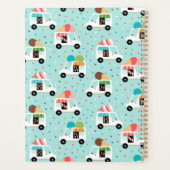 女の子を振りかけるアイスクリームのトラックパーソナライズされた プランナー手帳 (裏面)