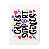 女の子を支える マグネット (縦)