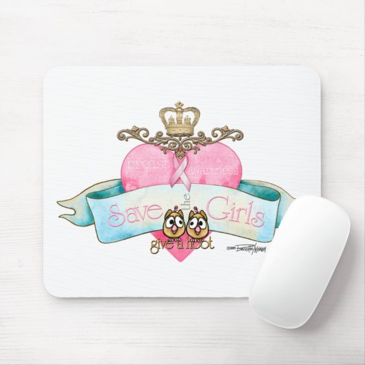 女の子を救って下さい-やじり声を与えて下さい マウスパッド (マウス)