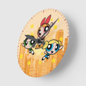 女の子を救元気にする ラウンド壁時計 (傾斜)