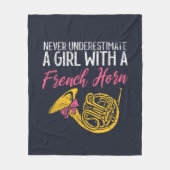 女の子を決して軽く見フランスのない フリースブランケット (正面)