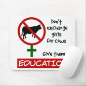 女の子を牛と交換しな与えい、教育 マウスパッド (マウス)