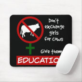 女の子を牛と交換しな与えい、教育 マウスパッド (マウス)