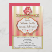 女の子を産むのを見て！ 招待状 (正面/裏面)