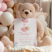 女の子を私たちは赤ちゃんシャワーとブックリクエストを心待ちできる 招待状