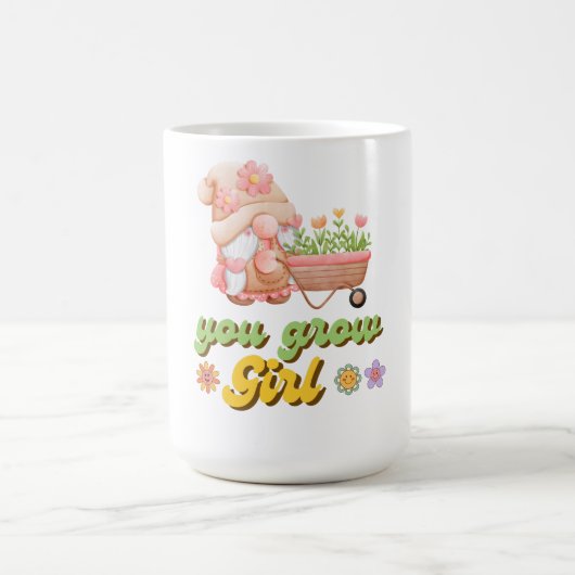 女の子を育てる コーヒーマグカップ (中央)