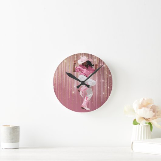女の子を#1 ラウンド壁時計 (ホーム)