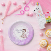 女の子アフリカ系アメリカ人の赤ちゃんシャワー ペーパープレート (パーティー)