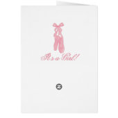 女の子アフロプフスベビーバレリーナ赤ちゃんシャワー (裏面)