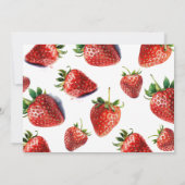 女の子イチゴの赤ちゃんシャワー サンキューカード (裏面)