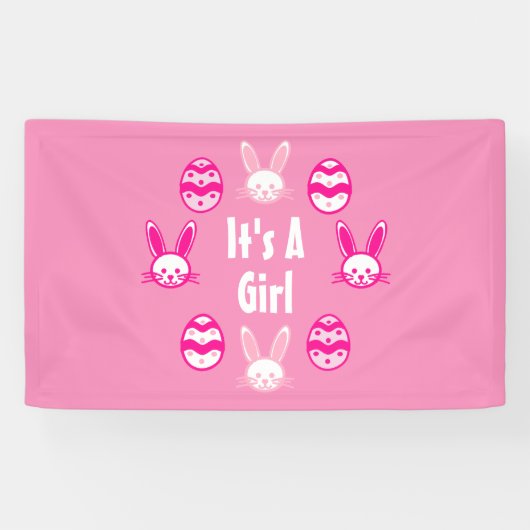 女の子イースターだ 横断幕 (横)
