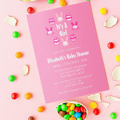 女の子イースターの赤ちゃんシャワー 招待状