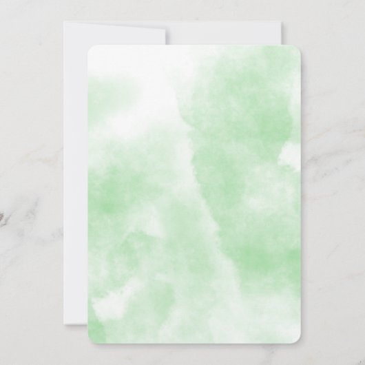 女の子ウッドランドの動物の赤ちゃんシャワー 招待状 (裏面)