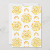 女の子オレンジのまわりにの最初の旅の日1の誕生日 招待状 (裏面)