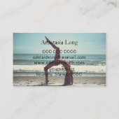 女の子オンビーチヨガインストラクター名刺 名刺 (裏面)