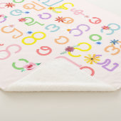 女の子カウトピンクビルマ語スクリプトアルファベットフローラ シェルパブランケット (3/4)