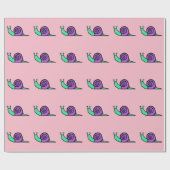 女の子カタツムリ ラッピングペーパー (フラット)