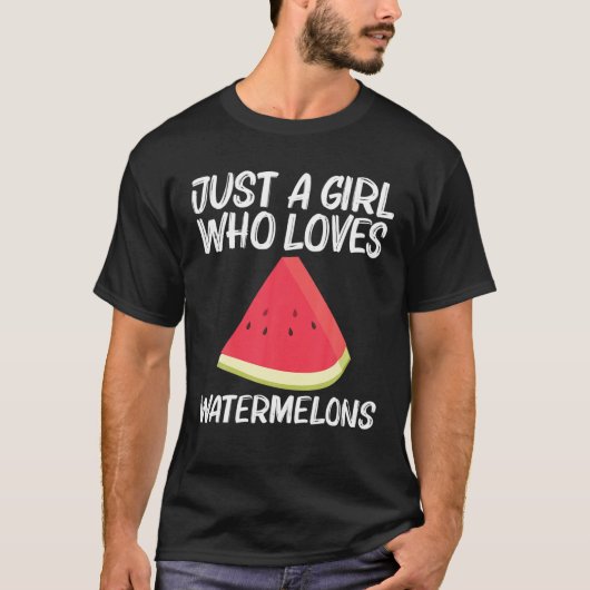 女の子カッコいいのためのスイカのギフト赤メロンフリ Tシャツ (正面)