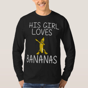女の子カッコいいのためのバナナ黄色甘いTroダビング Tシャツ