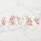 女の子キツネ赤ちゃんシャワー水ボトルラベル ペットボトルラベル (シングルラベル)