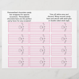 女の子キャンディストライプのバーのラッパー