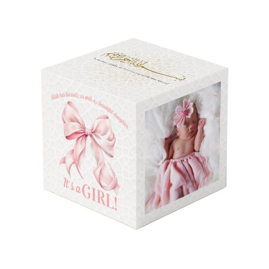 女の子ギフト写真だ フォトキューブ (正面アングル)
