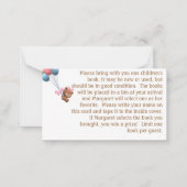 女の子クマとバルーンテーマシャワーゲーム ノートカード (正面)