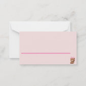 女の子クマとバルーンテーマシャワーゲーム ノートカード (裏面)