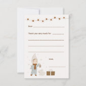 女の子クリスマスありがとうメモ、カードを入力 出欠カード (正面)