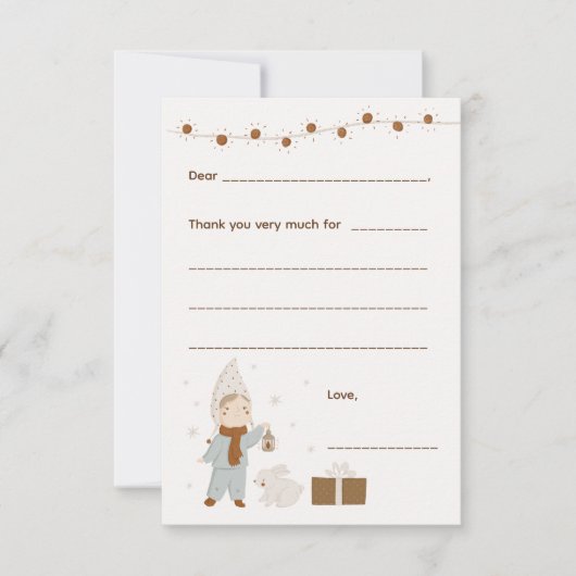女の子クリスマスありがとうメモ、カードを入力 出欠カード (正面)