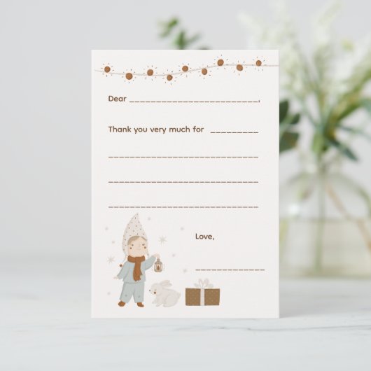 女の子クリスマスありがとうメモ、カードを入力 出欠カード (スタンド正面)