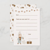 女の子クリスマスありがとうメモ、カードを入力 出欠カード (正面/裏面)