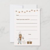 女の子クリスマスありがとうメモ、カードを入力 出欠カード (正面)