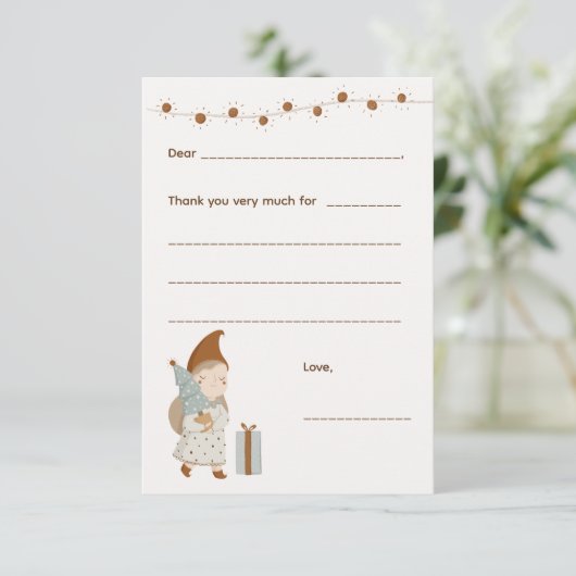 女の子クリスマスありがとうメモ、カードを入力 出欠カード (スタンド正面)
