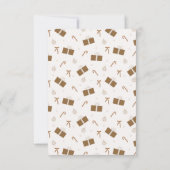 女の子クリスマスありがとうメモ、カードを入力 出欠カード (裏面)