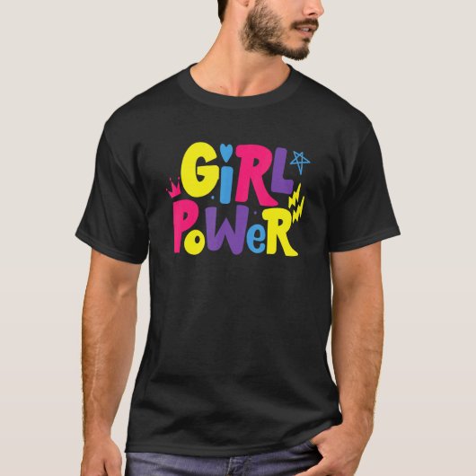 女の子グループと子供の幼児の力のための女の子Pwr Tシャツ (正面)