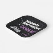 女の子ゲームゲームのネオンパープル誕生日パーティー ペーパープレート (傾斜あり)