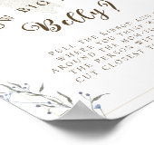 女の子コケエレガントット弓腹サイズベビーシャワー ポスター (角)