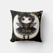 女の子ゴシックかわいいカスタムデコールギフトゴシックアニメ クッション (正面)