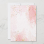 女の子サファリの女の子ピンクの赤ちゃんシャワージャングル 招待状 (裏面)