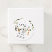 女の子サファリ動物が赤ちゃんシャワーをポップ フェイバータグ (インサイチュ)