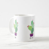 女の子サボテン水の色マグカップ コーヒーマグカップ (正面左)