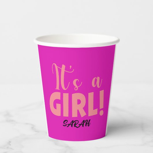 女の子サラだ 紙コップ (裏面)